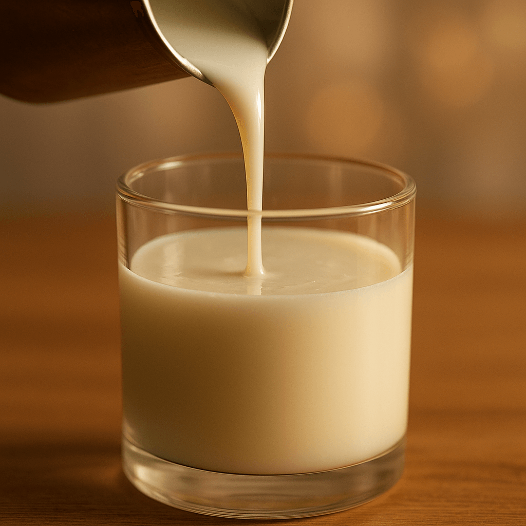 Handgegossene Sojakerze im Glas